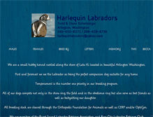 Tablet Screenshot of harlequinlabradors.com